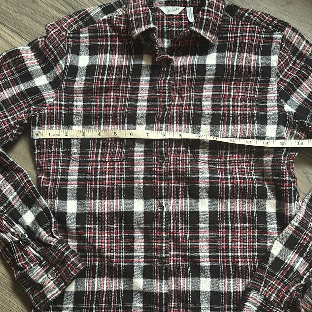 Woolrich | Red and Black Flannel Plaid Button Down Shirt Size XS - Picture 6 of 11